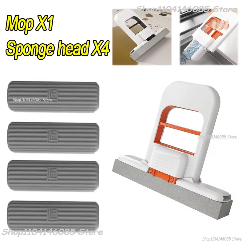 Strong Absorbent Mini Mop Dust Removal Portable Cleaning Mop with Sponge Mini Sponge Mop Wet and Dry Bathroom Desktop Glass