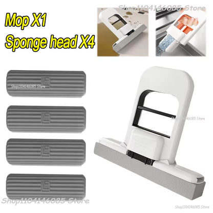 Strong Absorbent Mini Mop Dust Removal Portable Cleaning Mop with Sponge Mini Sponge Mop Wet and Dry Bathroom Desktop Glass