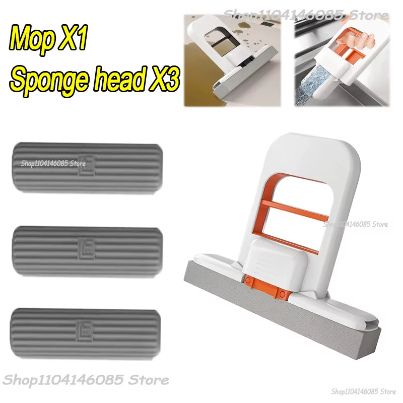 Strong Absorbent Mini Mop Dust Removal Portable Cleaning Mop with Sponge Mini Sponge Mop Wet and Dry Bathroom Desktop Glass
