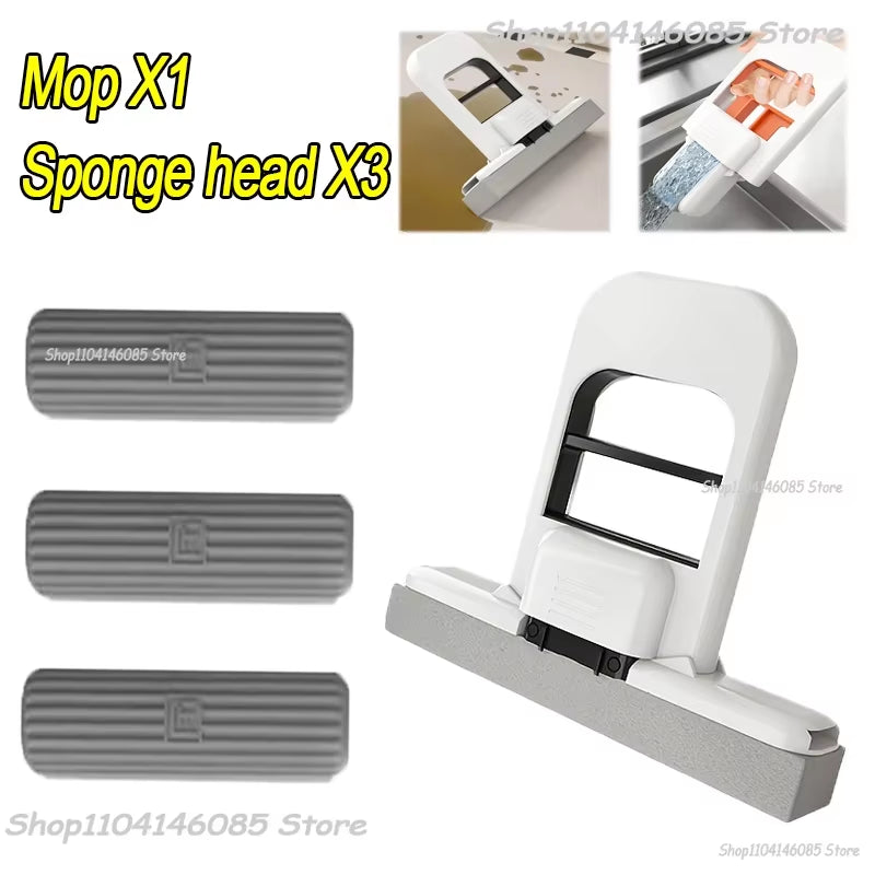 Strong Absorbent Mini Mop Dust Removal Portable Cleaning Mop with Sponge Mini Sponge Mop Wet and Dry Bathroom Desktop Glass
