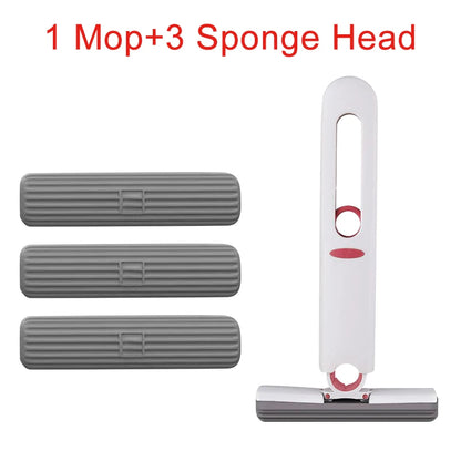 Portable Mini Cleaning Mop Powerful Squeeze Mop Folding Absorbent Mop Desktop Windows Car Glass Cleaning Home Cleaning Tools