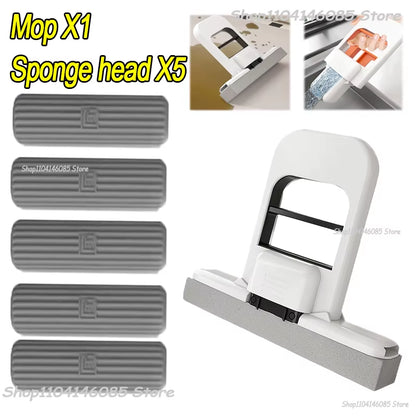 Strong Absorbent Mini Mop Dust Removal Portable Cleaning Mop with Sponge Mini Sponge Mop Wet and Dry Bathroom Desktop Glass