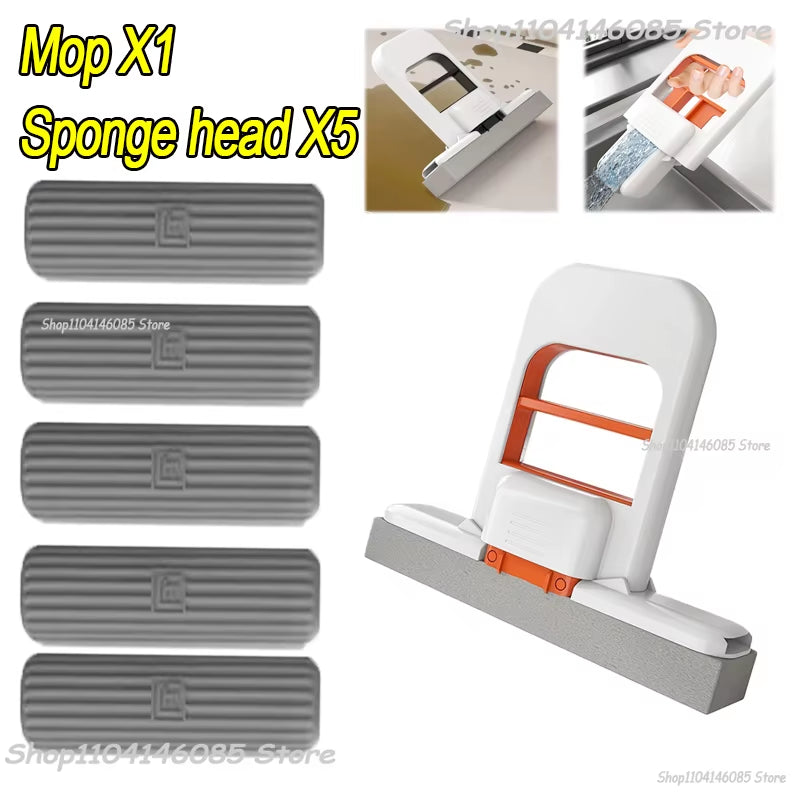 Strong Absorbent Mini Mop Dust Removal Portable Cleaning Mop with Sponge Mini Sponge Mop Wet and Dry Bathroom Desktop Glass